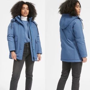Everlane Renew Oversized Puffer Parka French Blue